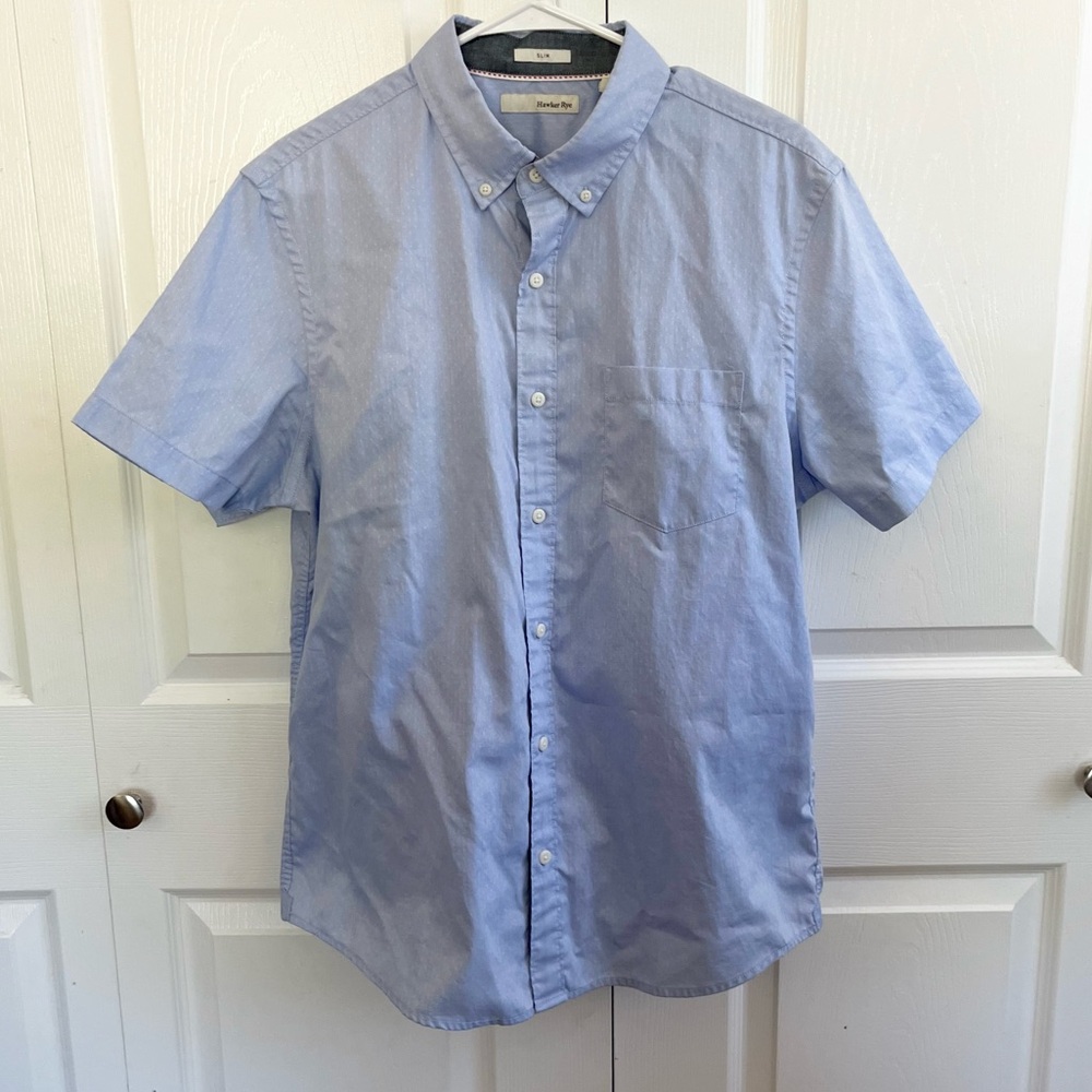 Hawker Rye Blue Button Down Shirt Large